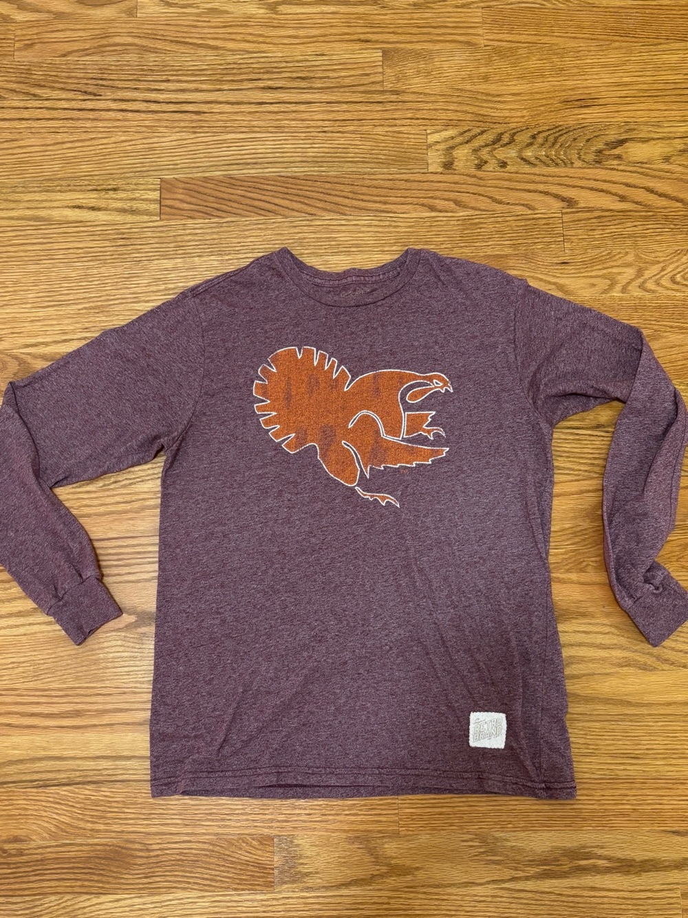 Virginia Tech Long-Sleeve Graphic Tee - Maroon with Orange Graphic